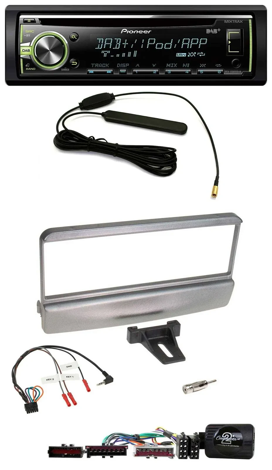 Pioneer MP3 USB CD DAB Lenkrad Autoradio für Ford Escort Focus silber