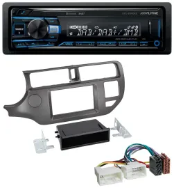 Alpine USB Bluetooth DAB MP3 Autoradio für Kia Rio UB 2011-2014 anthrazit