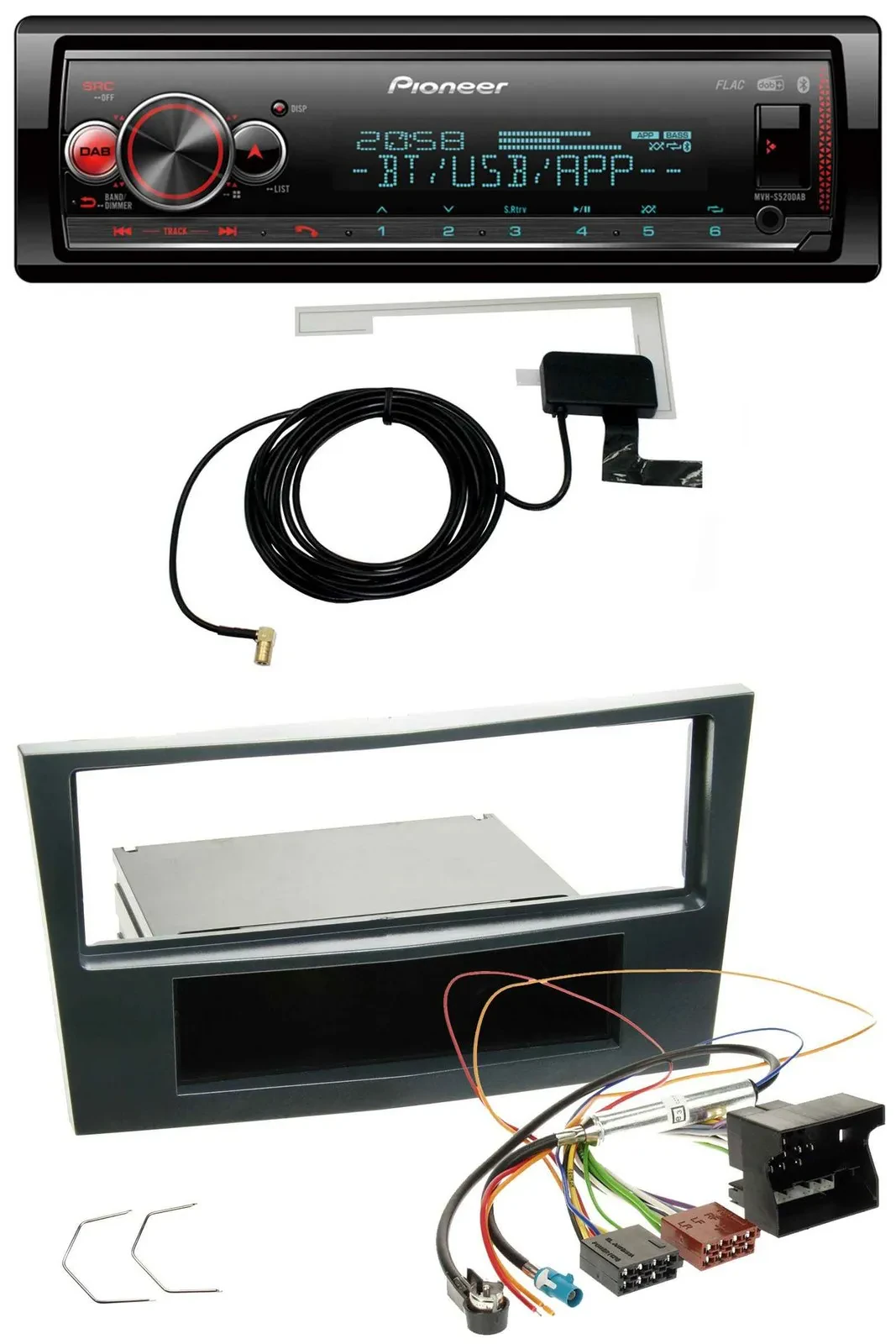 Автомагнитола для Opel Corsa D Pioneer Bluetooth, DAB, USB, MP3, черный (Stealth Black)