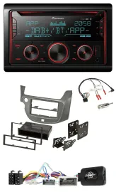 Автомагнитола Pioneer 2 DIN, DAB, Bluetooth, USB, CD, для Honda Jazz (с 2014), серебристая