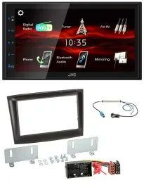 JVC USB Bluetooth MP3 DAB 2DIN Autoradio für Fiat Doblo ab 2015 schwarz