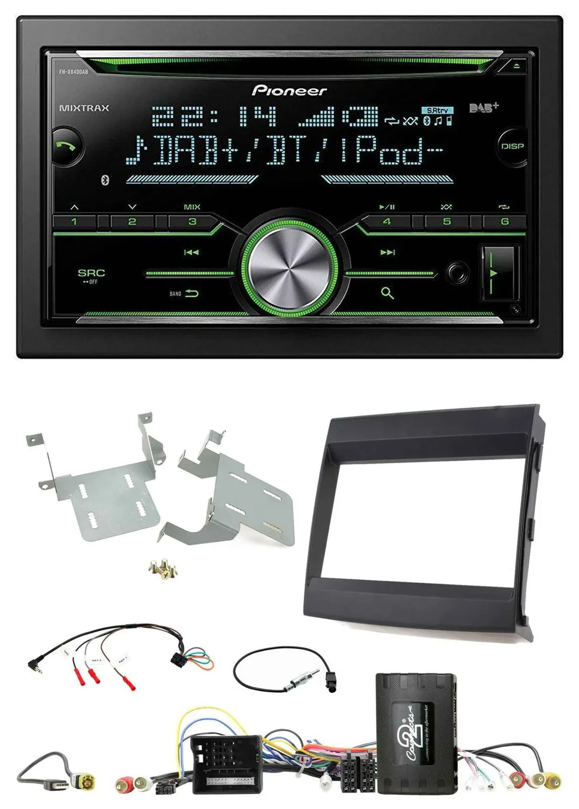 Pioneer Bluetooth Lenkrad DAB 2DIN USB CD Autoradio für Porsche Cayenne 11-16 In