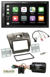 Pioneer USB Lenkrad DAB 2DIN Bluetooth Autoradio für Isuzu D-Max ab 2012 grau