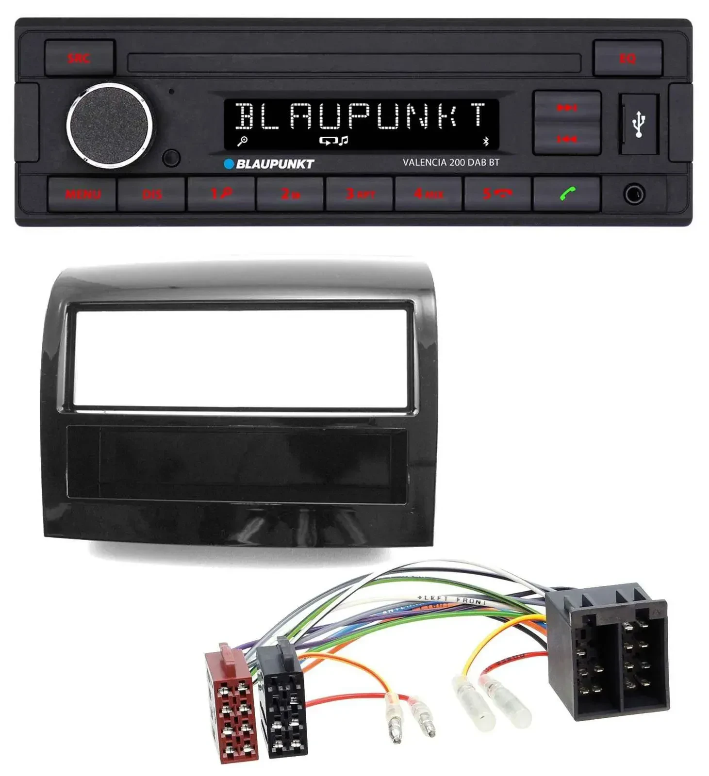 Blaupunkt DAB MP3 Bluetooth USB Autoradio für Fiat Ducato 2011-2021 piano schwar