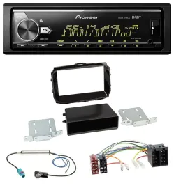 Автомагнитола для Alfa Romeo Giulietta (с 2013) Pioneer Bluetooth, DAB, USB, MP3, ISO, черный глянец (Piano Black)