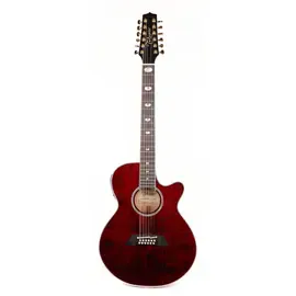 Электроакустическая гитара Takamine TSP158C-12 STR Thinline 12-String Acoustic-Electric See-Through Red