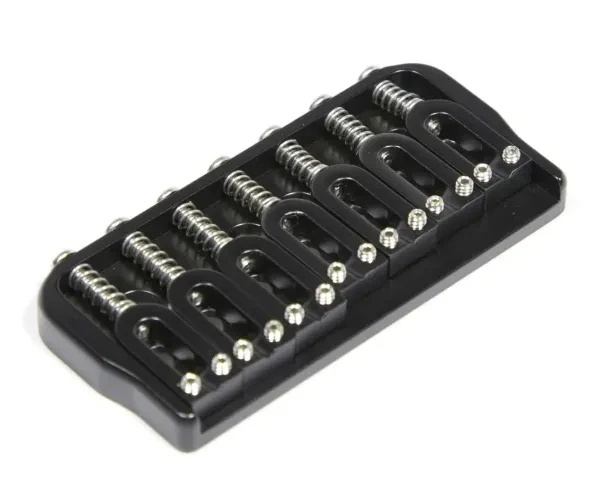 Hipshot 41075B 7-String Hardtail Fixed Electric Guitar Bridge .175" - BLACK