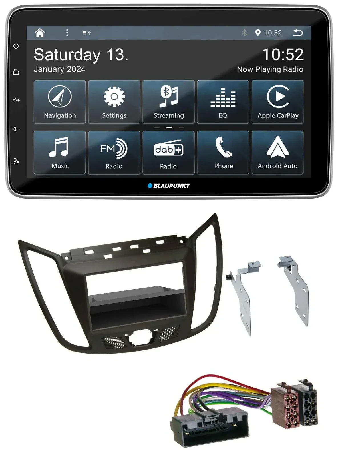 Blaupunkt USB DAB SD MP3 Bluetooth Autoradio für Ford C-Max / Kuga - dunkelbraun