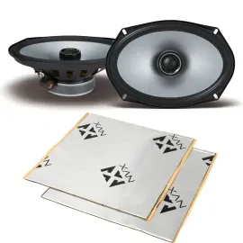 Alpine S2-S69 170W RMS 6x9" Coaxial Speakers w/ Sound Damping