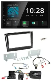 Kenwood Bluetooth Lenkrad DAB USB 2DIN Autoradio für Fiat Doblo ab 15 Mini-ISO p