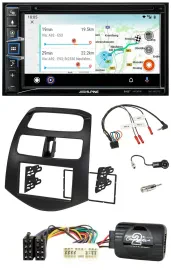 Автомагнитола для Chevrolet Spark Alpine KLM 201 2DIN, Bluetooth, USB, DAB, TMC, навигация