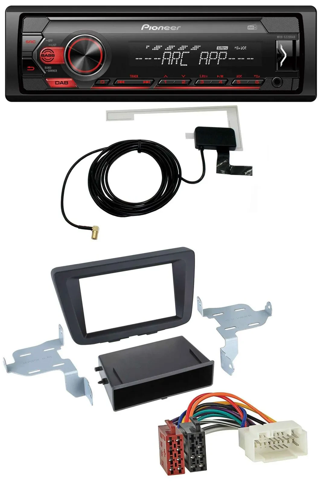 Автомагнитола для Suzuki Baleno (EW, с 2016) Pioneer 1-DIN, USB, DAB, MP3, AUX