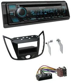Автомагнитола для Ford Kenwood Bluetooth USB CD MP3 DAB, матовый чёрный