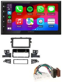 Kenwood MP3 USB DAB 2DIN Bluetooth Autoradio für Toyota Corolla 2009-2013 silber