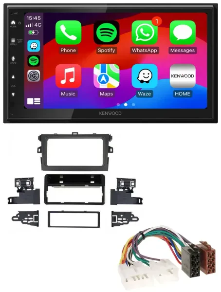 Kenwood MP3 USB DAB 2DIN Bluetooth Autoradio für Toyota Corolla 2009-2013 silber