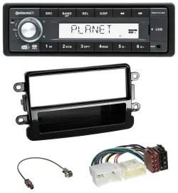 Continental MP3 AUX USB DAB 1DIN Autoradio für Dacia Lodgy Dokker Duster Sandero