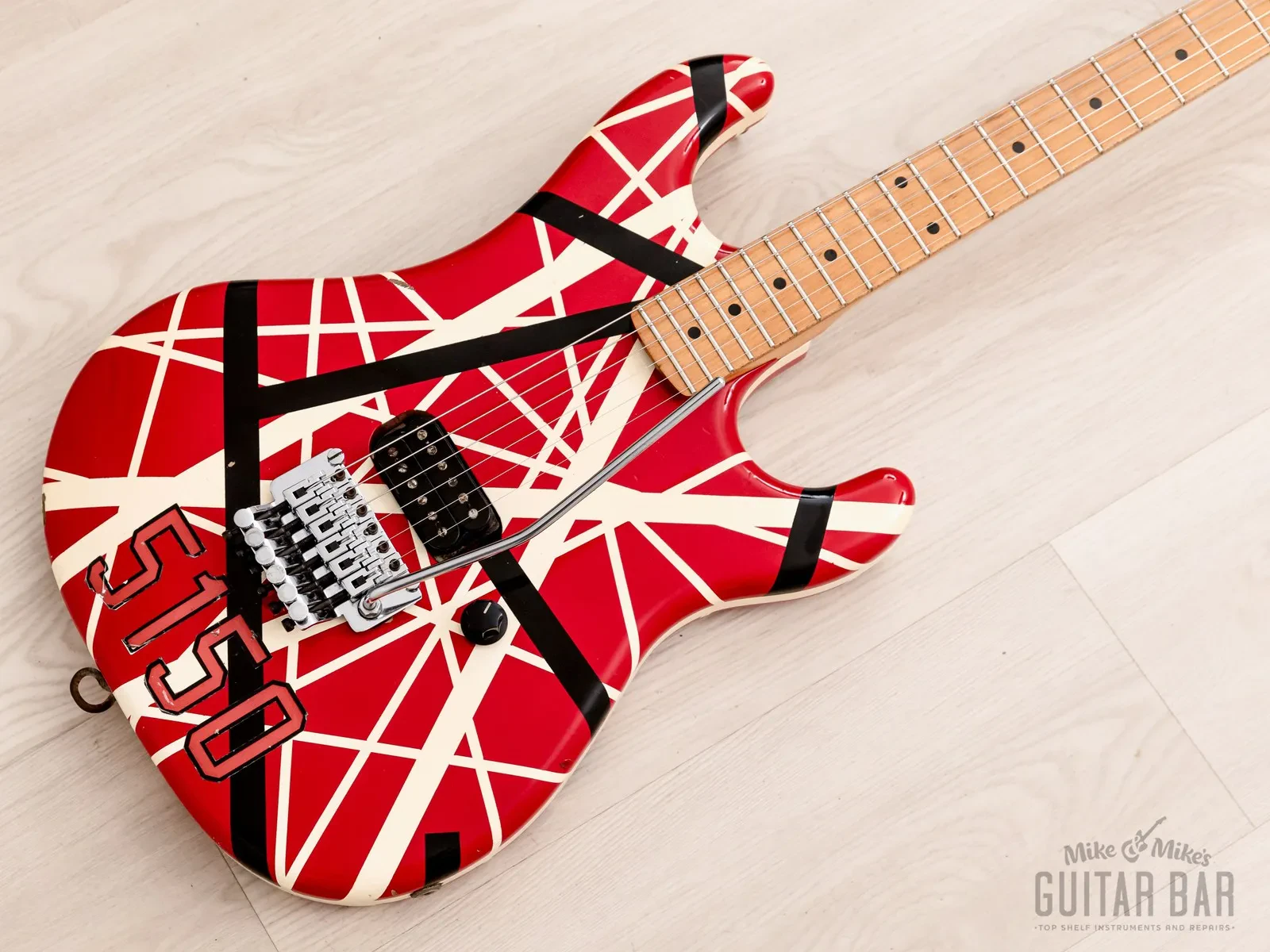 1990s ESP EVH Frankenstrat 5150 VH-250 Striped w/ Floyd Rose, Japan