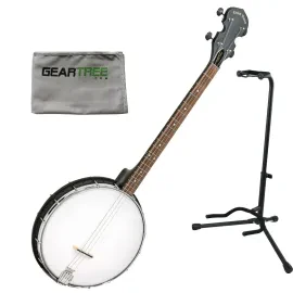 Gold Tone AC-4 Acoustic Composite 4-String Openback Irish Tenor Banjo Bundle