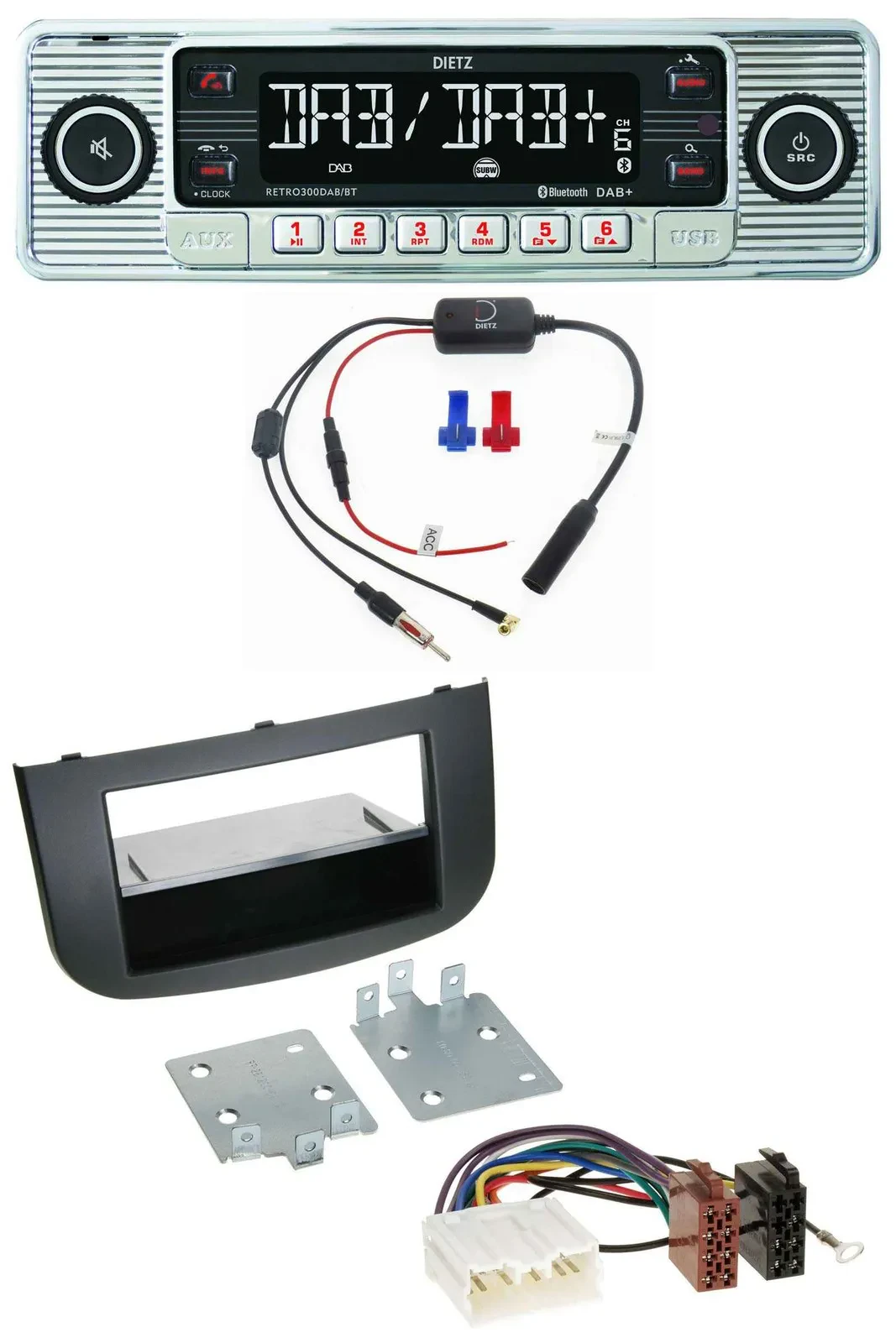 Dietz DAB USB MP3 Bluetooth Autoradio für Mitsubishi Colt Z30/Z30G/Z3B/Z3V ab 08