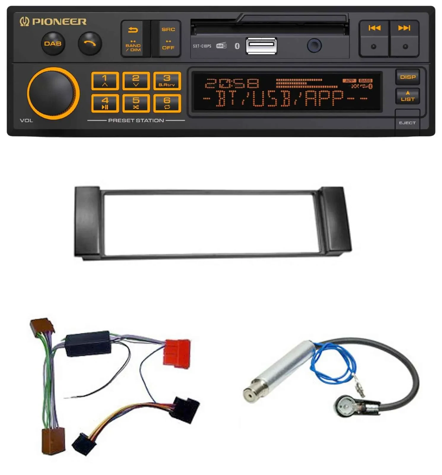 Pioneer DAB MP3 USB Bluetooth Autoradio für Audi A3 8L 00-03 A6 C5 00-04 Aktivsy