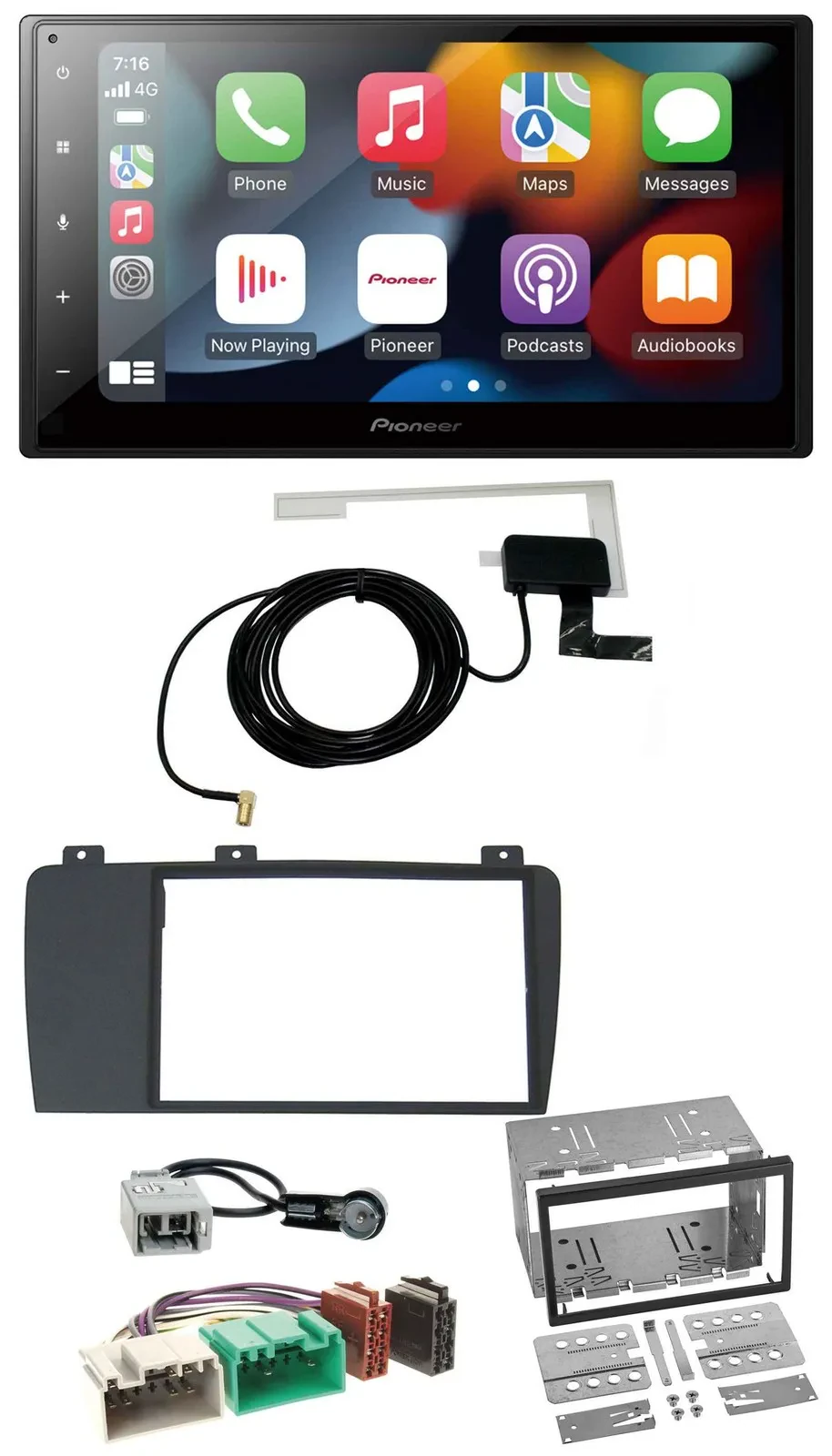 Автомагнитола для Volvo Pioneer 2DIN, MP3, USB, Bluetooth, DAB (S60/V70/XC70, 2004–2009)