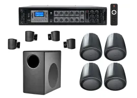 JBL Commercial Sub+4) Satellite+(4) Pendant Speakers+Amp For Restaurant/Bar/Cafe