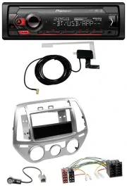 Автомагнитола Pioneer DAB, USB, MP3, Bluetooth для Hyundai i20 (2012–2014), ручной климат-контроль