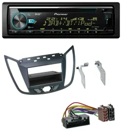 Автомагнитола Pioneer DAB, MP3, CD, USB, Bluetooth для Ford C-Max/Kuga темно-серый