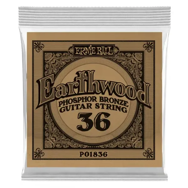 Струна для акустической гитары Ernie Ball P01836 Earthwood, фосфорная бронза, калибр 36