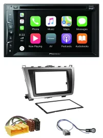 Автомагнитола Pioneer 2 DIN, DVD, USB, Bluetooth, DAB для Mazda 6 (2008–2012) черно-серебристая