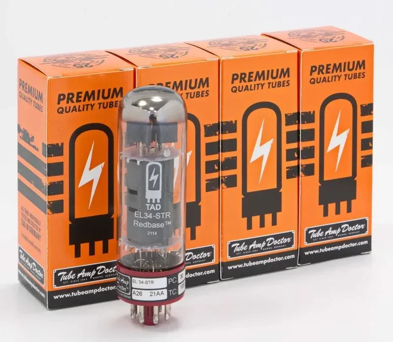 Лампа для усилителя TUBE AMP DOCTOR EL34 -STR Redbase Premium (4 штуки)