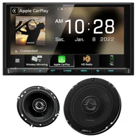 Kenwood DMX9708S Digital Multimedia Receiver with 6.5" Coaxial Speakers