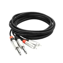 Hosa HPR-010X2 10' Dual REAN 1/4" TS Male to Dual RCA Stereo Interconnect Cable