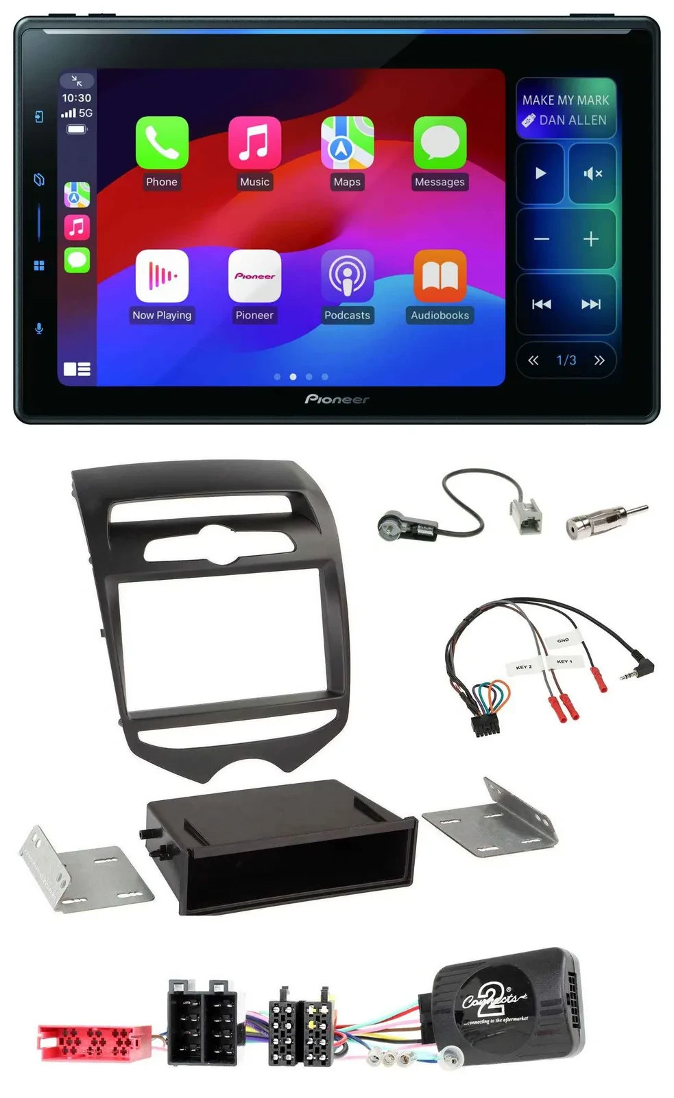 Pioneer Bluetooth DAB Lenkrad USB Autoradio für Hyundai ix20 ab 2010 man. Klima