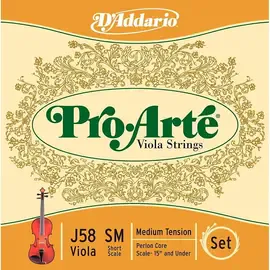 Струны для альта D'Addario J58 SM Pro-Art Set 13-14 Short Scale