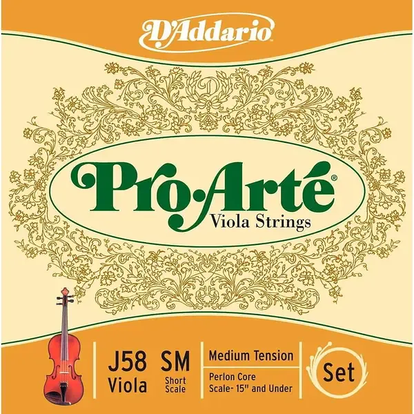 Струны для альта D'Addario J58 SM Pro-Art Set 13-14 Short Scale