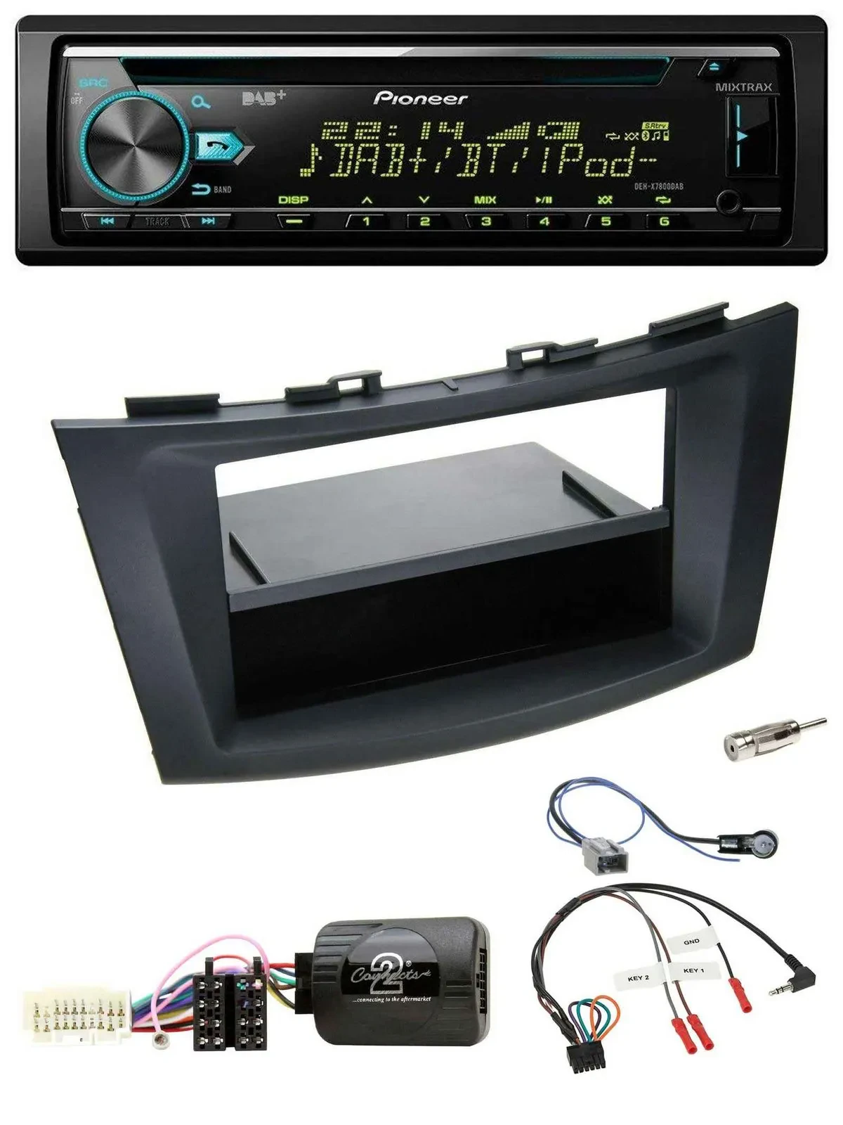 Автомагнитола для Suzuki Swift Sport Pioneer DAB, CD, USB, Bluetooth