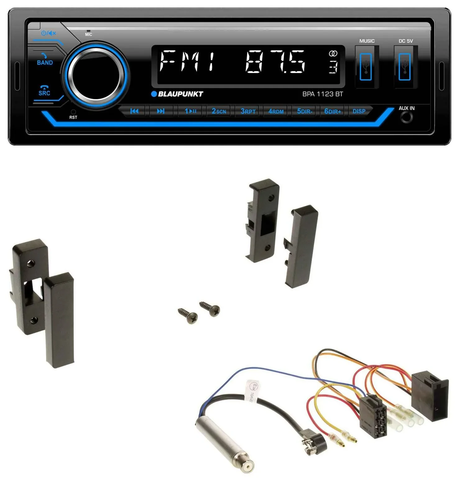 Blaupunkt MP3 Bluetooth USB AUX Autoradio für Audi A3 (8L, 1996-2000)