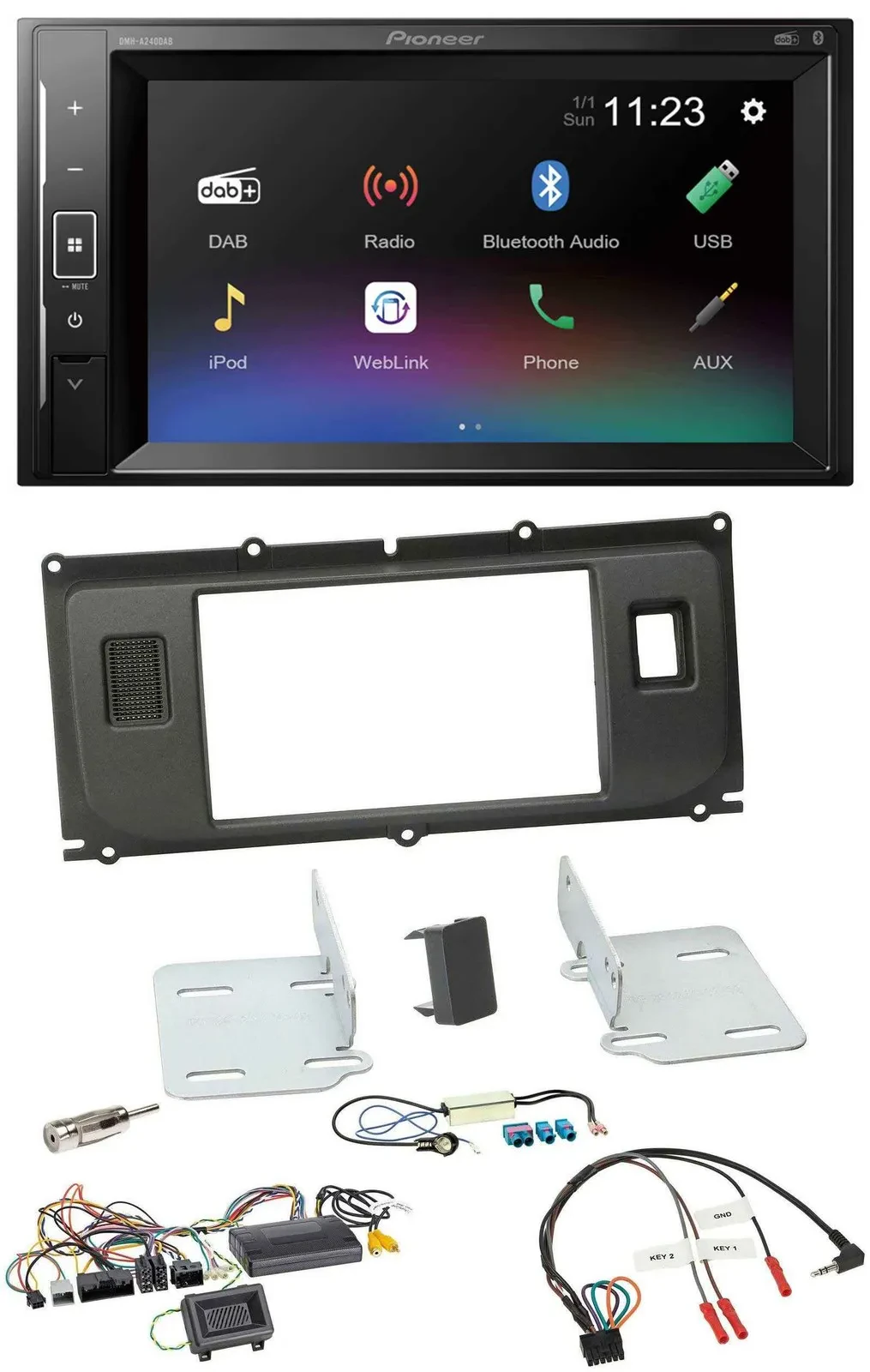 Автомагнитола Pioneer 2DIN DAB, Bluetooth, USB для Land Rover Evoque