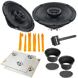 Hertz SX 165 NEO 6.5" Car Speakers+NVX Baffles+Sound Deadening Kit