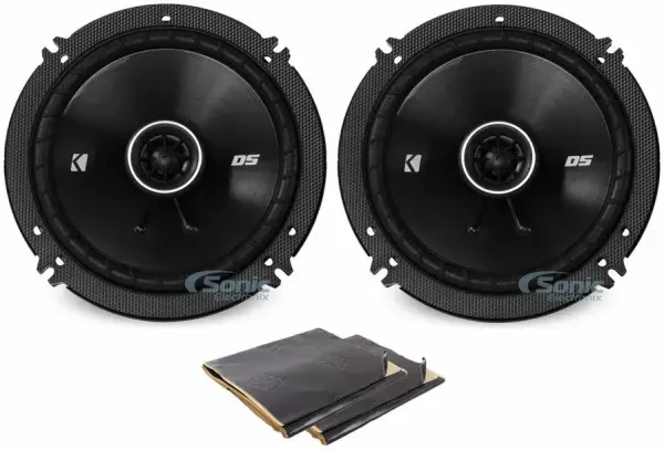 Kicker 43DSC6504 6.5" 120W RMS 2-Way Car Speakers + Sound Dampening