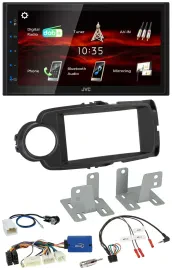 JVC USB Bluetooth Lenkrad DAB 2DIN Autoradio für Toyota Yaris ab 2014 schwarz 28