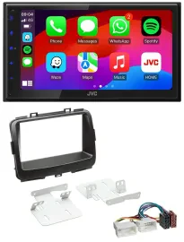 Автомагнитола JVC 2DIN, Bluetooth, USB, MP3, DAB, для Kia Carens (RP, с 2013)