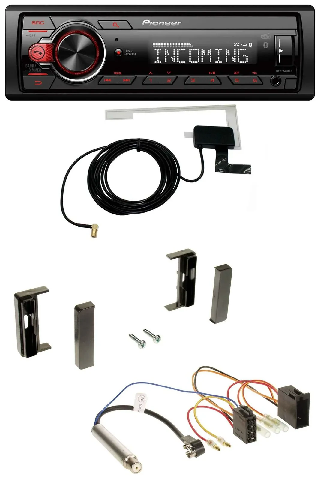 Pioneer MP3 AUX CD DAB USB Autoradio für Audi TT (1998-2006) - ISO
