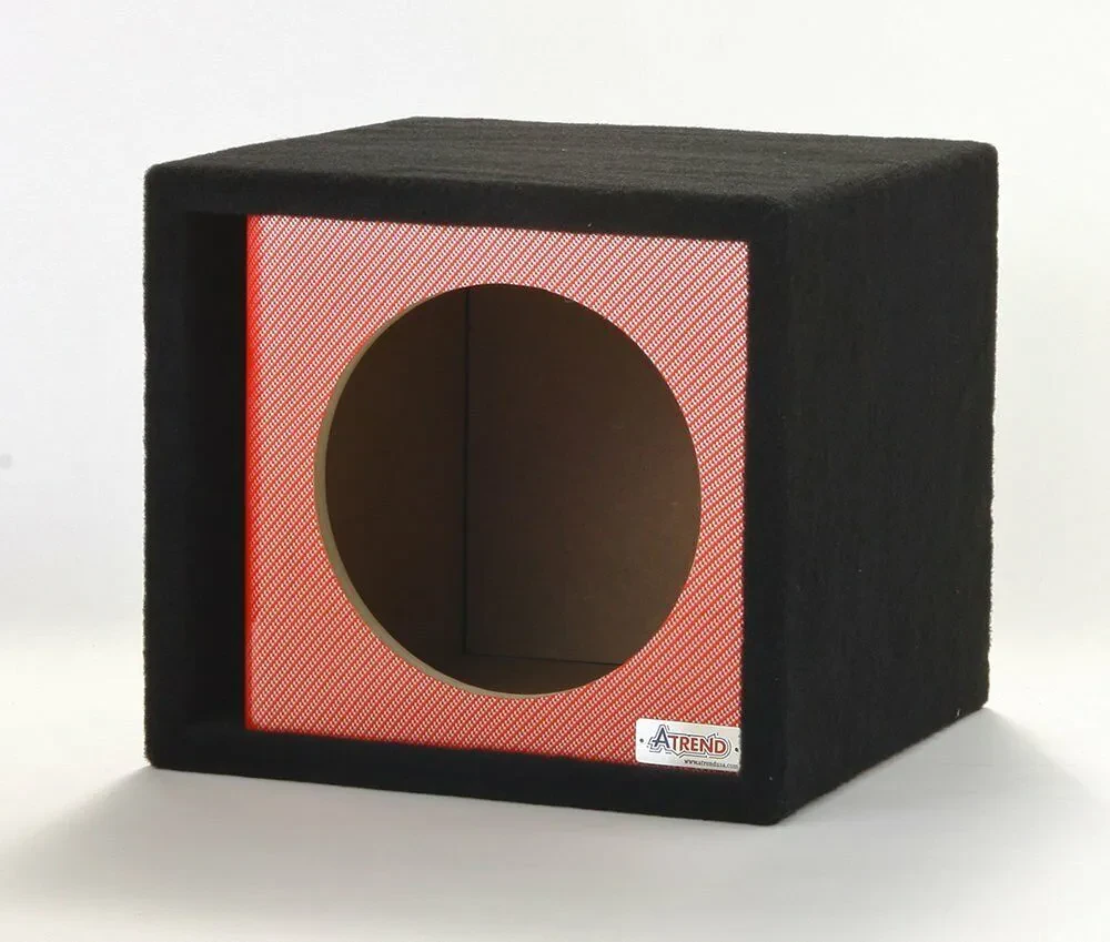 Atrend 15SVR Single 15" Red Carbon Fiber Vented Car Subwoofer Enclosure