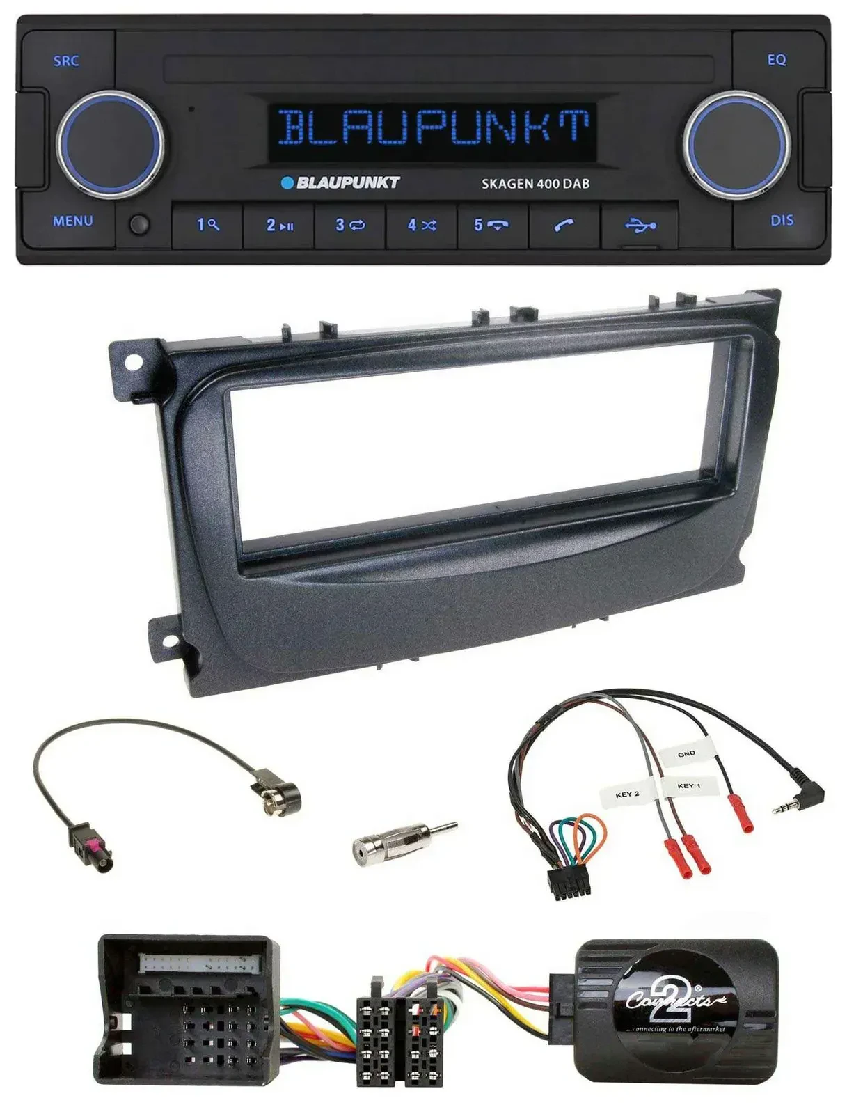 Blaupunkt DAB USB Bluetooth Lenkrad Autoradio für Ford S-Max Mondeo 07-14 schwar