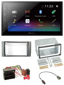 Автомагнитола Pioneer 2DIN, USB, Bluetooth, DAB, MP3 для Ford Galaxy/Focus/C-Max/S-Max