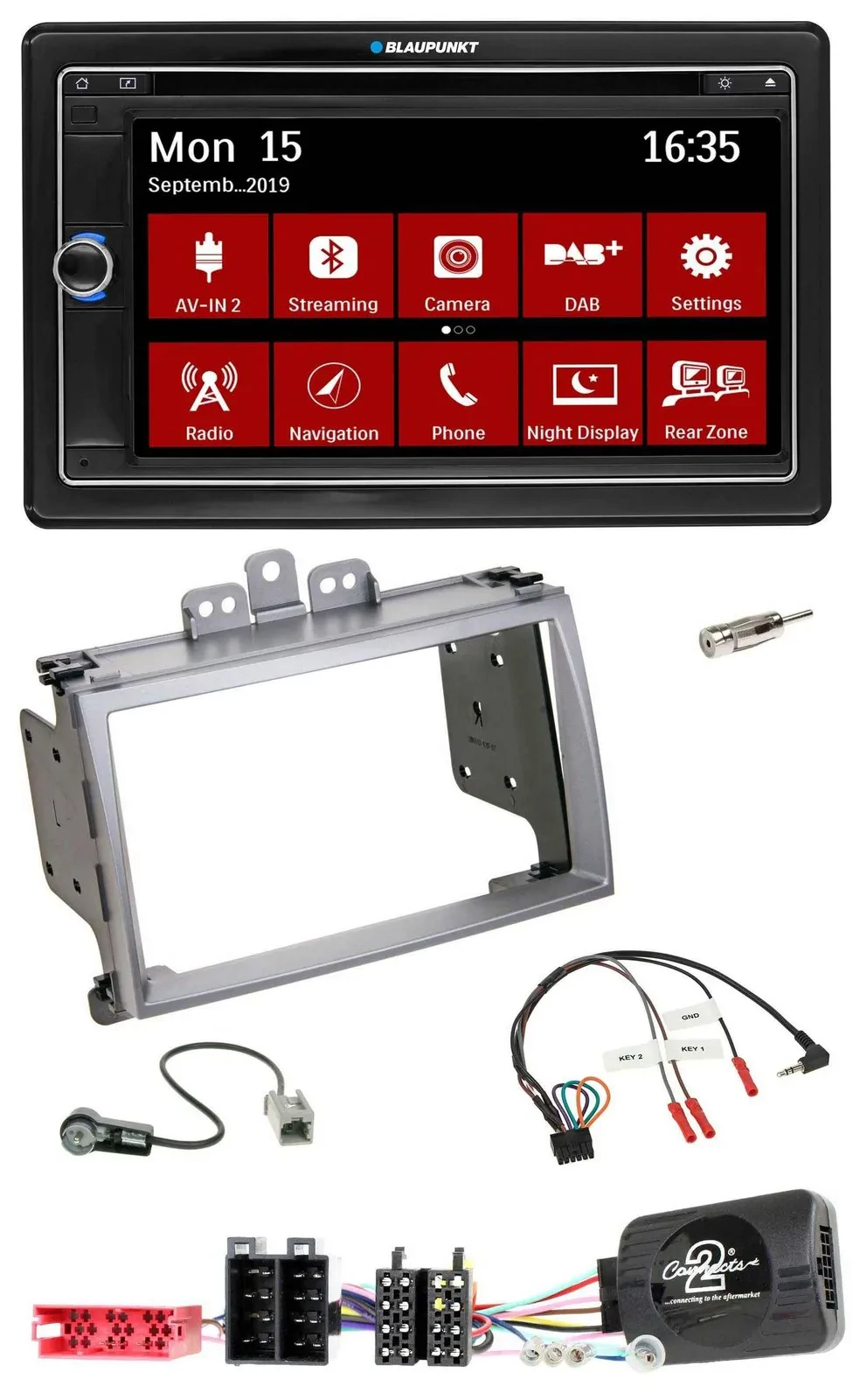 Blaupunkt TMC USB Lenkrad Bluetooth DAB 2DIN Navigation für Hyundai i20 2009-201