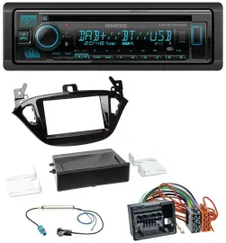 Kenwood Bluetooth DAB CD MP3 USB Autoradio für Opel Adam ab 13 Corsa E ab 15 Abl