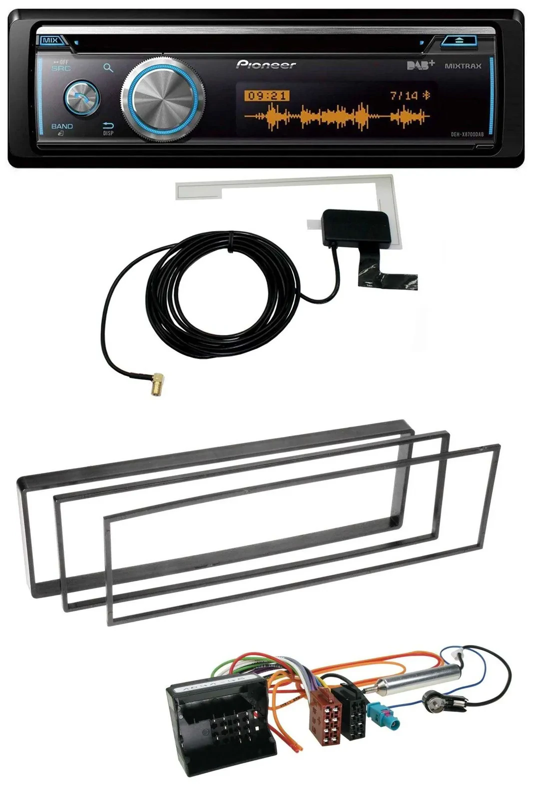 Pioneer Bluetooth DAB MP3 USB CD Autoradio für Peugeot 307, 1007 (2001-2009)